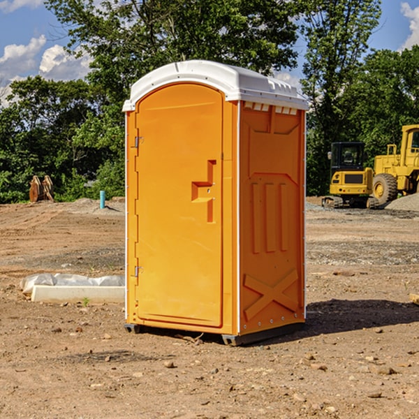 how often are the porta potties cleaned and serviced during a rental period in Cleburne County Alabama